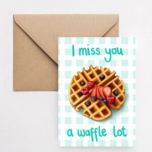 I Miss You A Waffle Lot – Beder x Katie Tinkler Greeting Card
